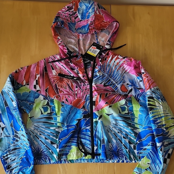 NIKE Sportswear Woven Crop Hooded Jacket Windbreaker - Picture 3 of 9